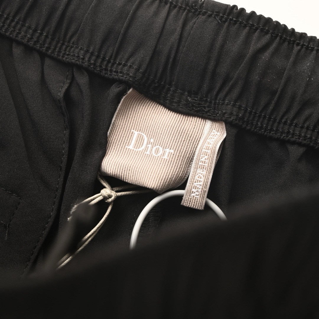 Dior CD Side-Logo Zip-Pocket Shorts Black view