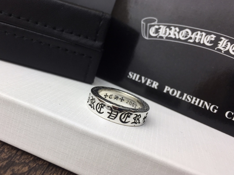 Chrome Hearts Gothic Script Text Ring