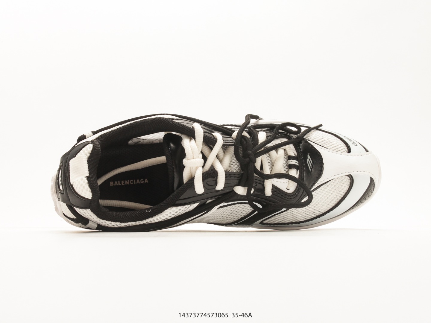 Balenciaga Monday Sneaker Black White view