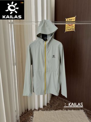 Kailas Couples Silicone-Print Hooded Sun-Protection Jacket White / Brown / Grey / Black view 2