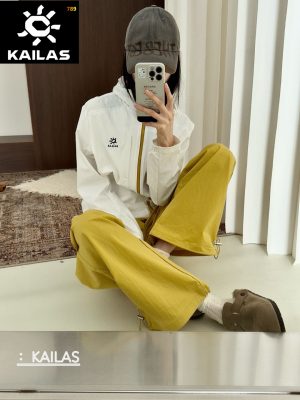 Kailas Couples Silicone-Print Hooded Sun-Protection Jacket White / Brown / Grey / Black view 6