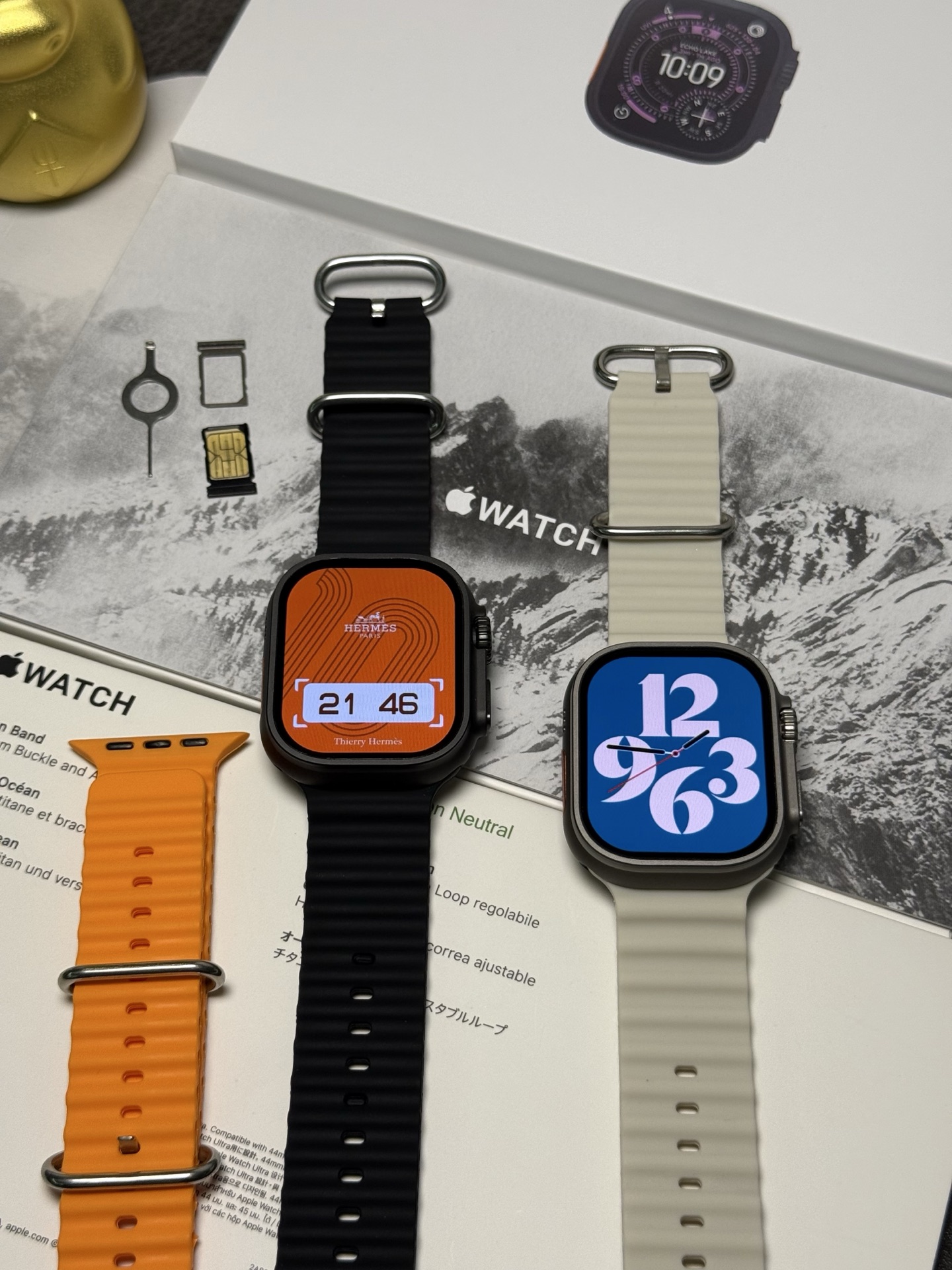 Apple Watch Ultra 3 Replica (Orange/Black/Cream)