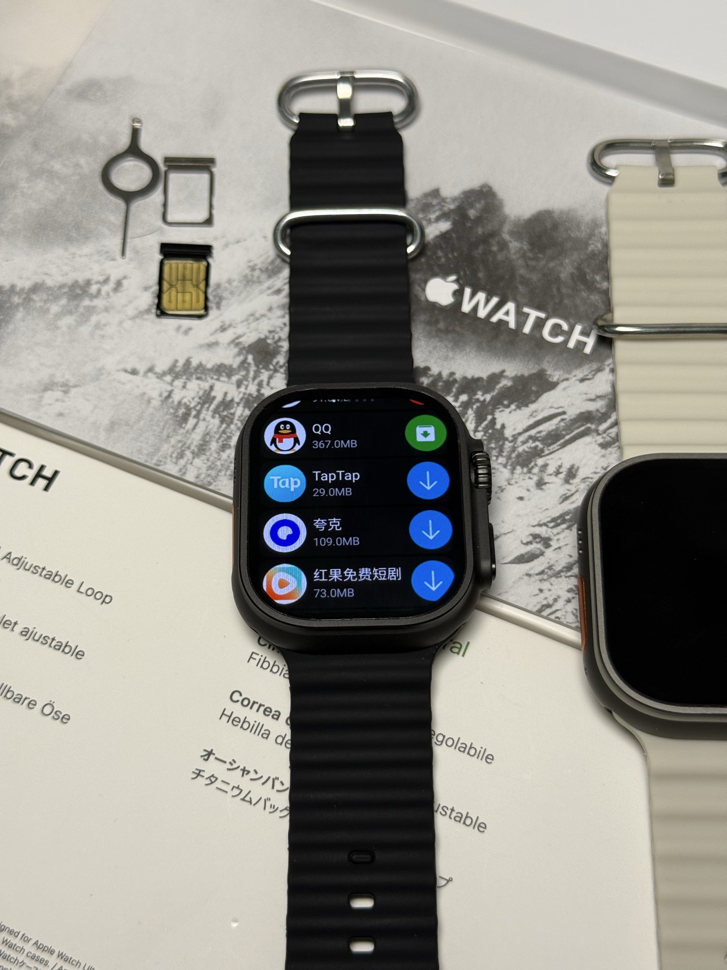 Apple Watch Ultra 3 Replica (Orange/Black/Cream) view