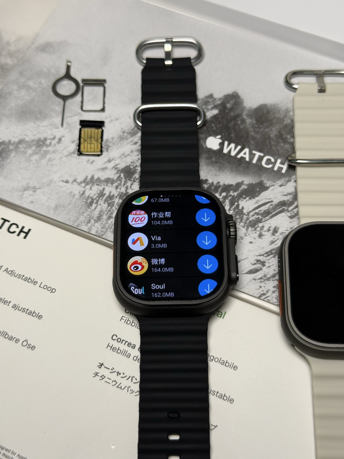 Apple Watch Ultra 3 Replica (Orange/Black/Cream) view