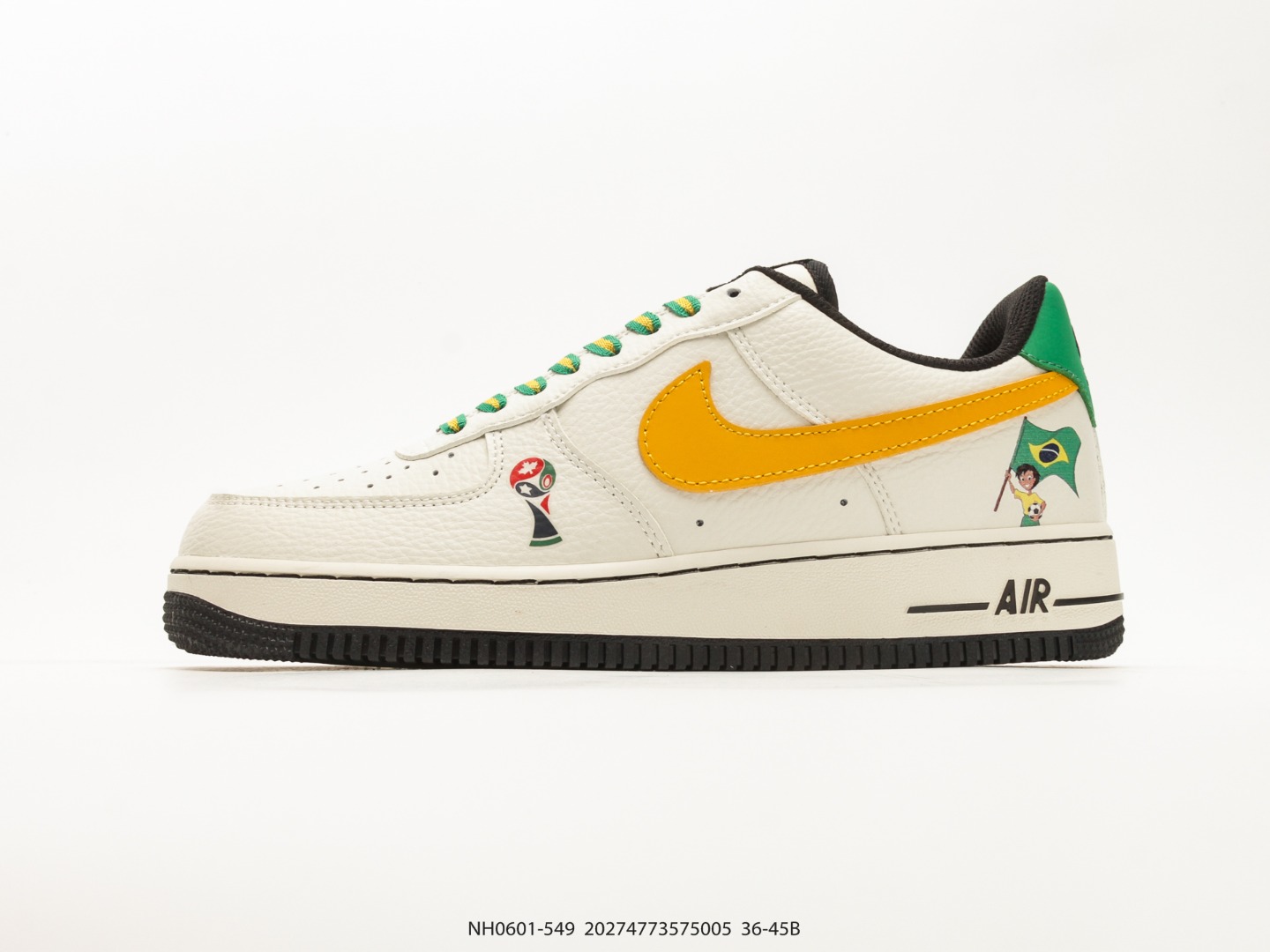 Nike Air Force 1 Low Sail Gold Yellow Green (NH0601-549)
