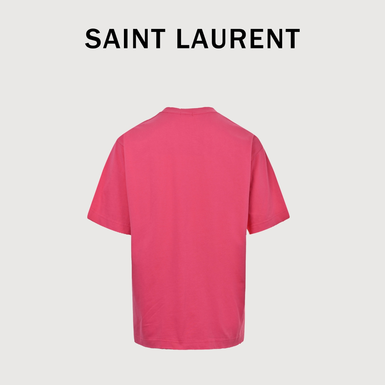 Saint Laurent 26SS Distressed Embroidery Crystal Oversize T-Shirt view