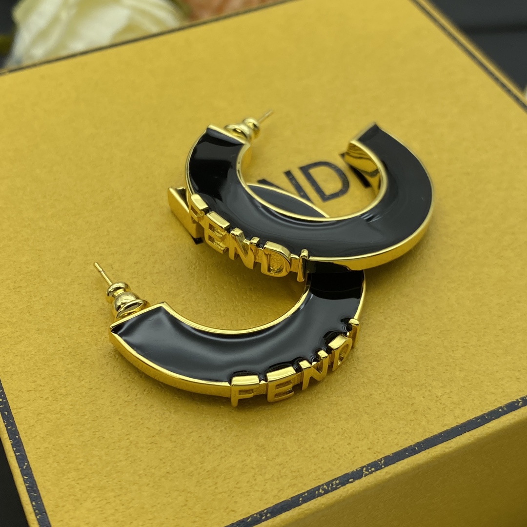 Fendi New-Arrival Logo Stud Earrings view