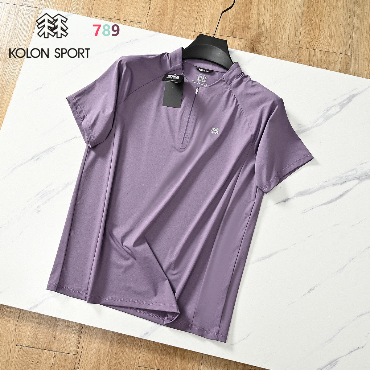 Kolon Sport Half-Zip Stand-Collar Functional Tee view