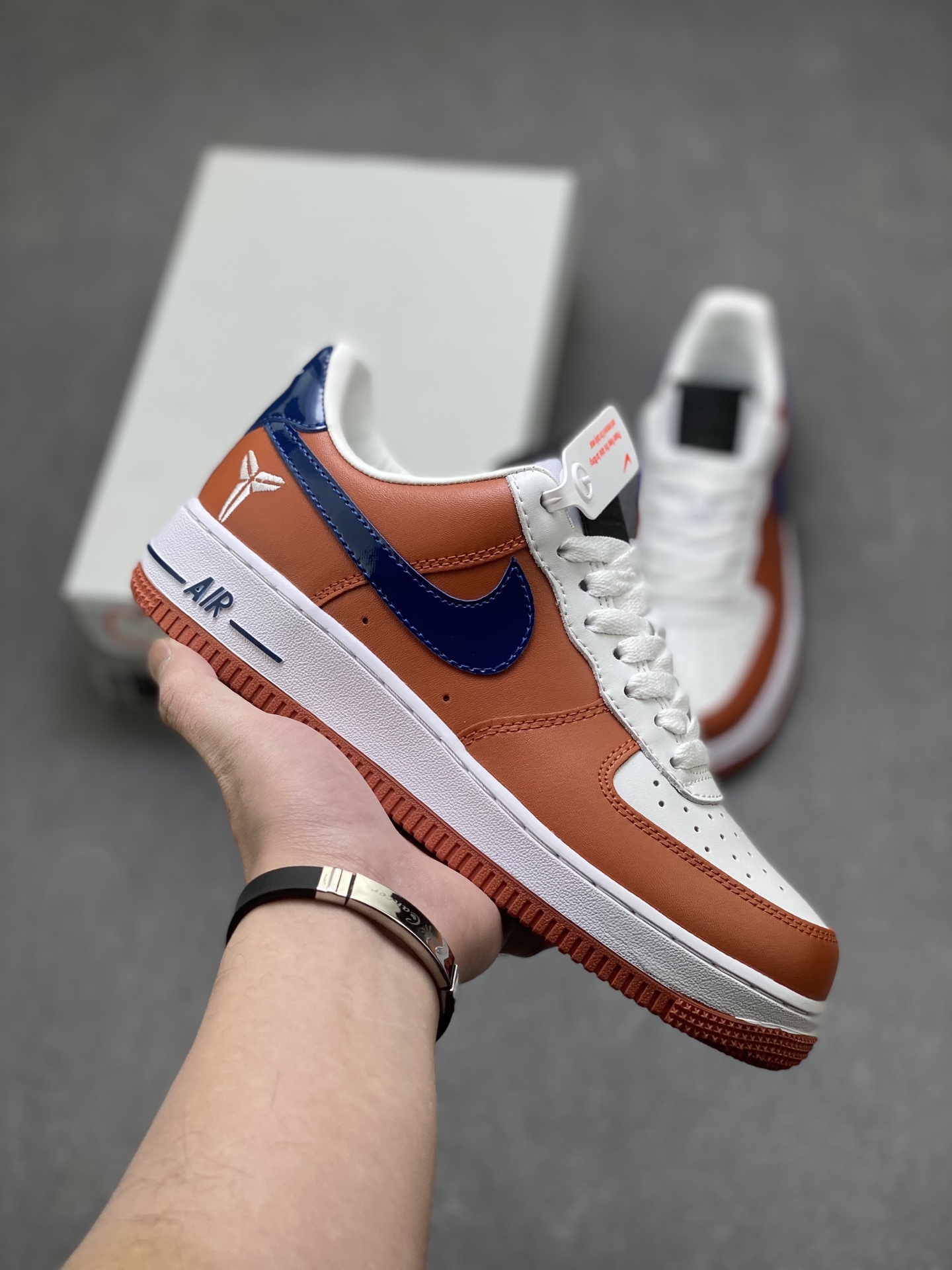 Nike Air Force 1 07 Low White Burnt Orange Blue