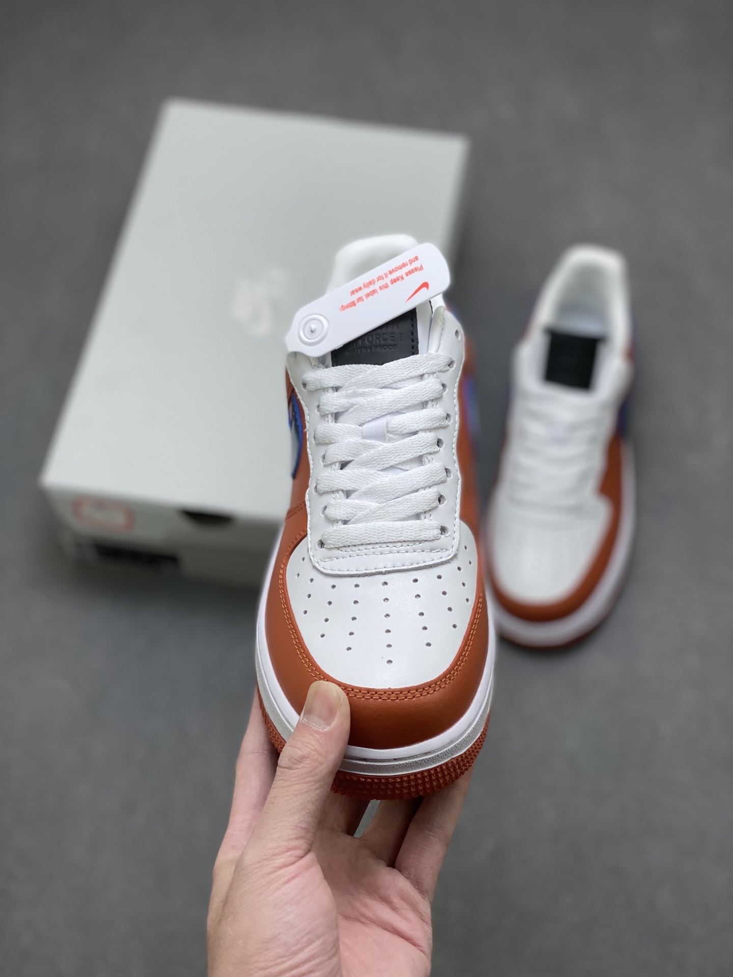 Nike Air Force 1 07 Low White Burnt Orange Blue view