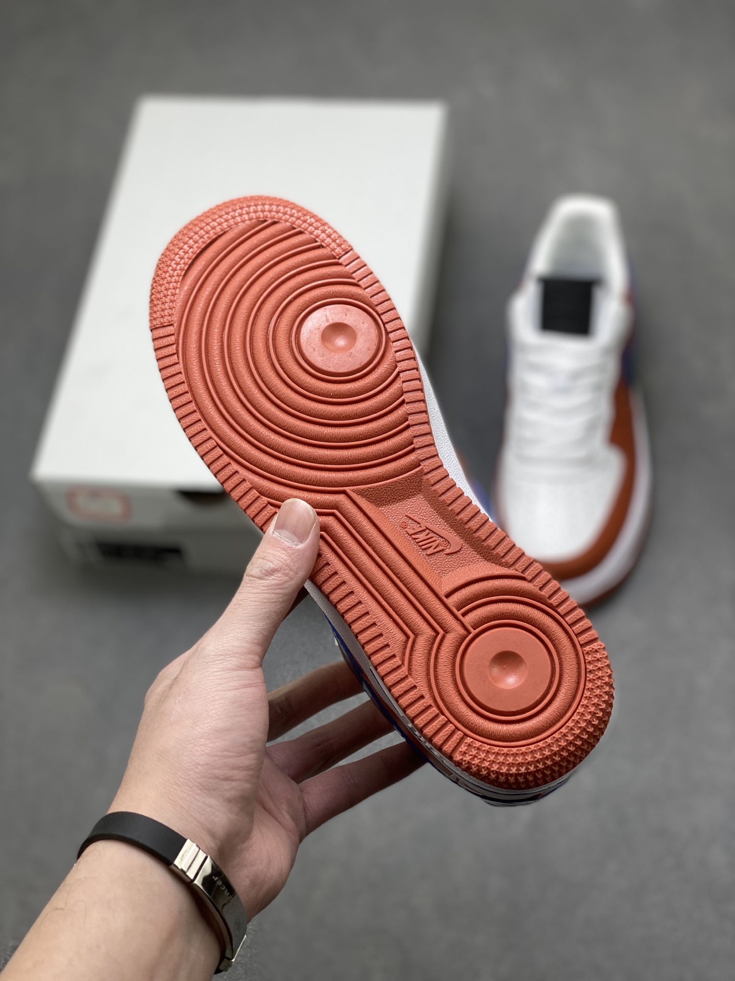 Nike Air Force 1 07 Low White Burnt Orange Blue view
