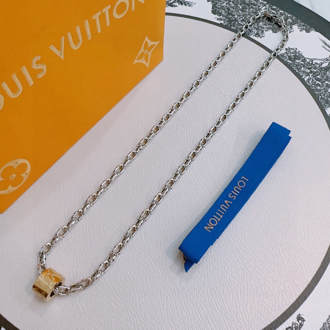 Louis Vuitton Punk Chain Necklace Silver view