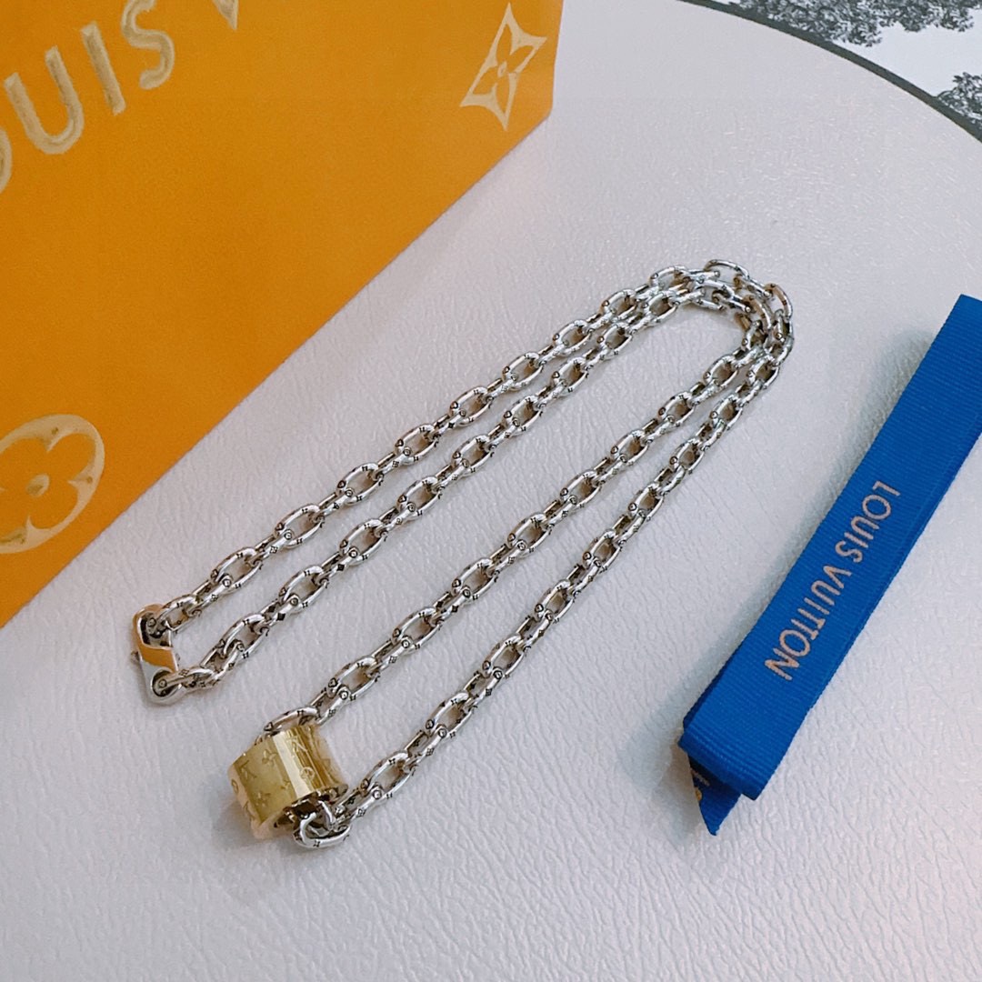 Louis Vuitton Punk Chain Necklace Silver view