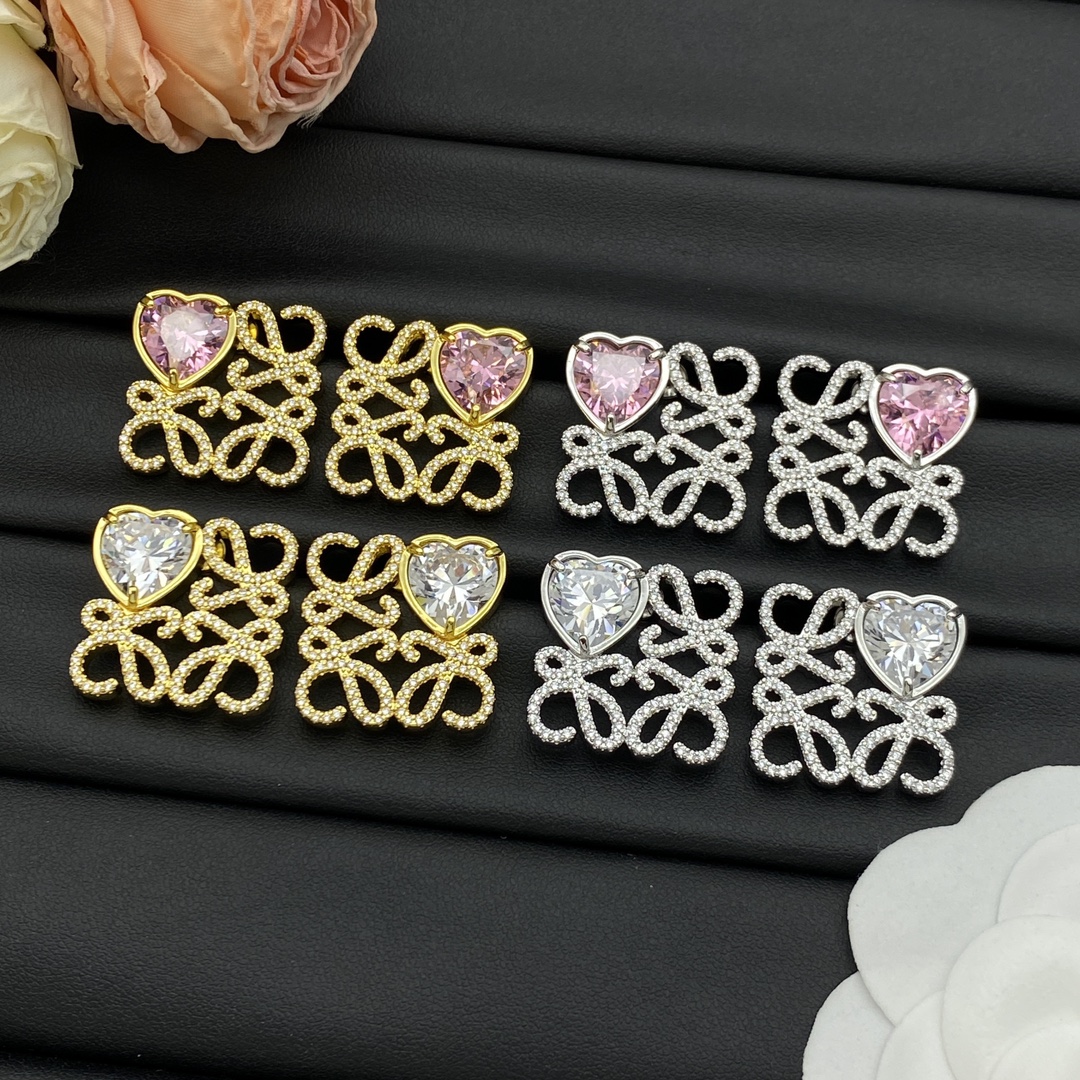 Loewe New-Arrival Anagram Logo Stud Earrings