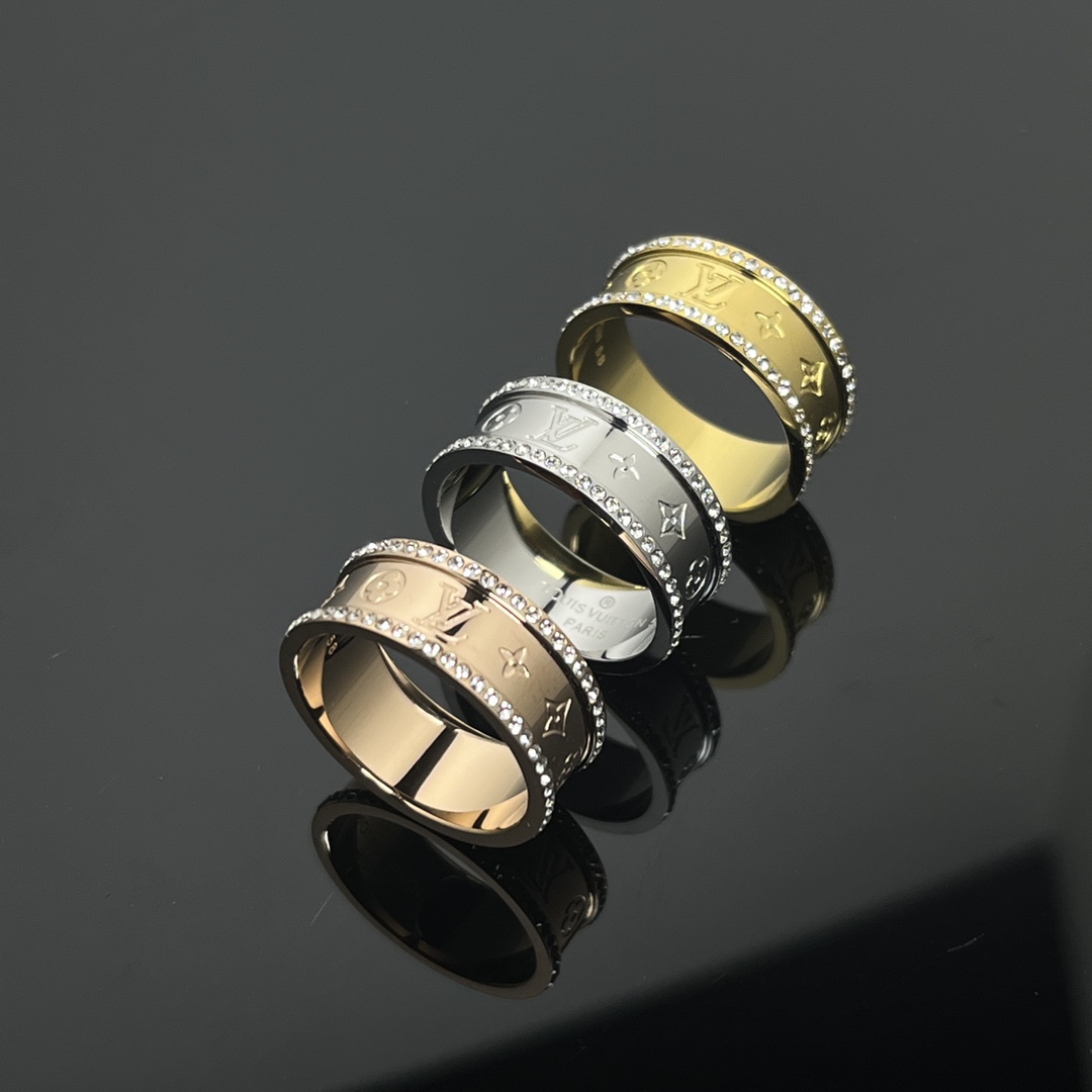 LV Floral Double-Row Diamond Ring