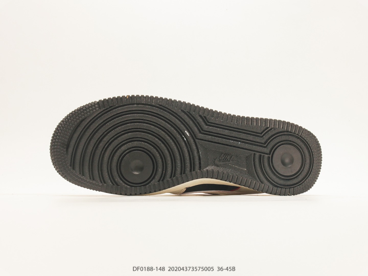 Nike Air Force 1 '07 Low Cream Black Red view