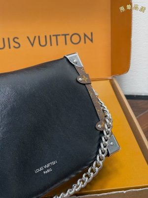 Louis Vuitton Side Trunk Bag Black x Brown Upgraded view 6