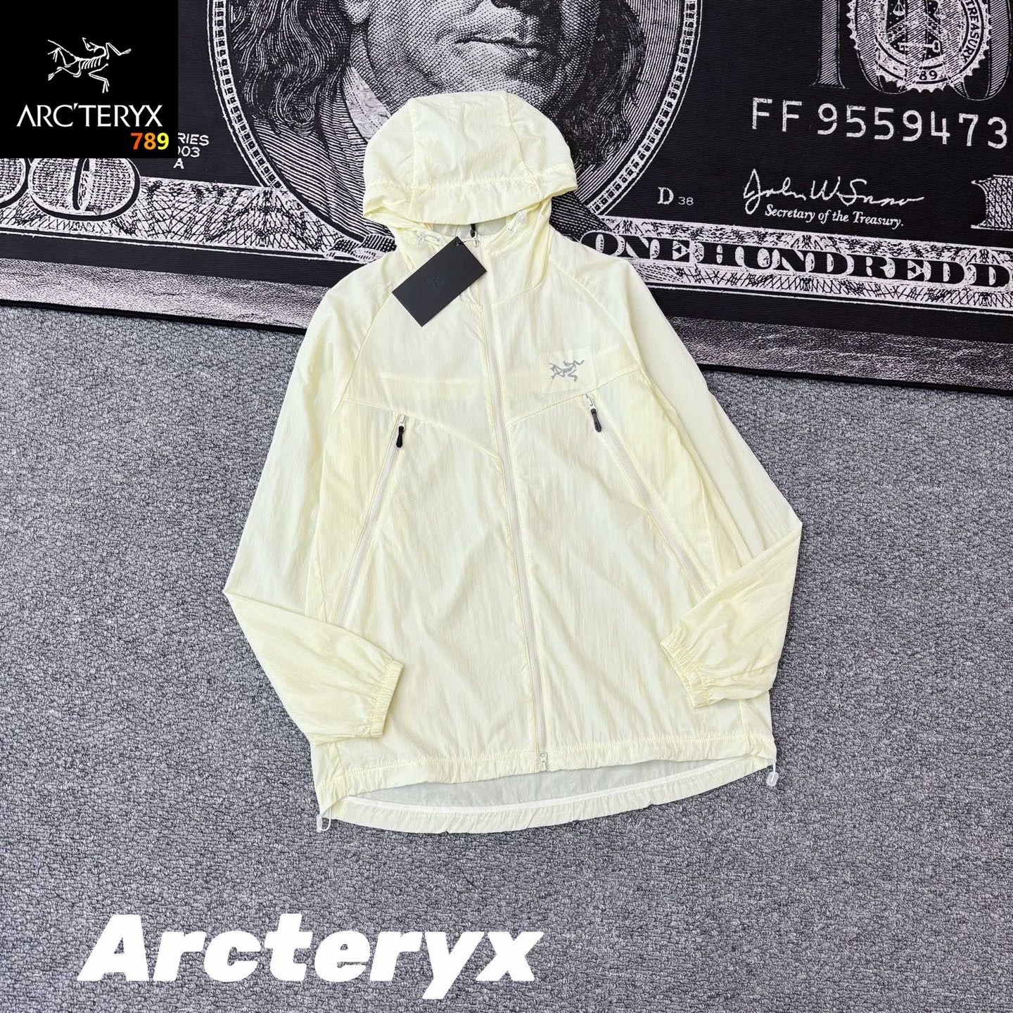 Arc'teryx Ultralight Hooded Sun-Protection Shell Jacket Black / Olive / Off-White