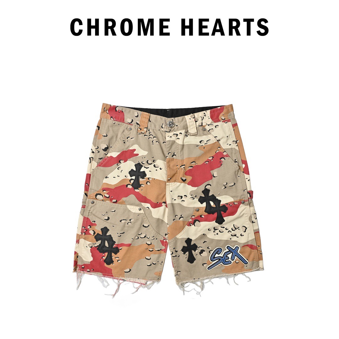 Chrome Hearts Camouflage Denim Shorts Set
