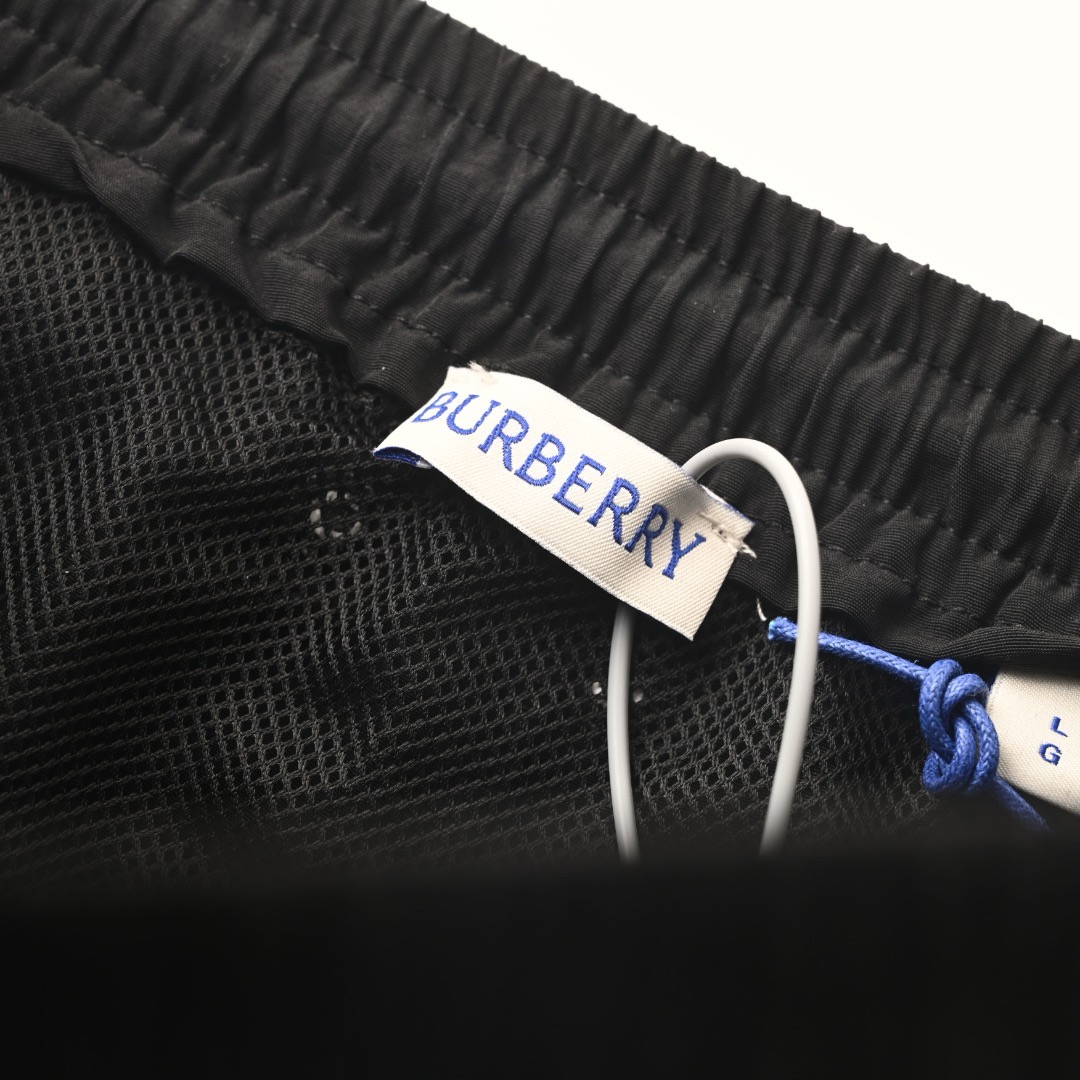 Burberry BBR Side-Stripe Nylon Swim Shorts Navy view
