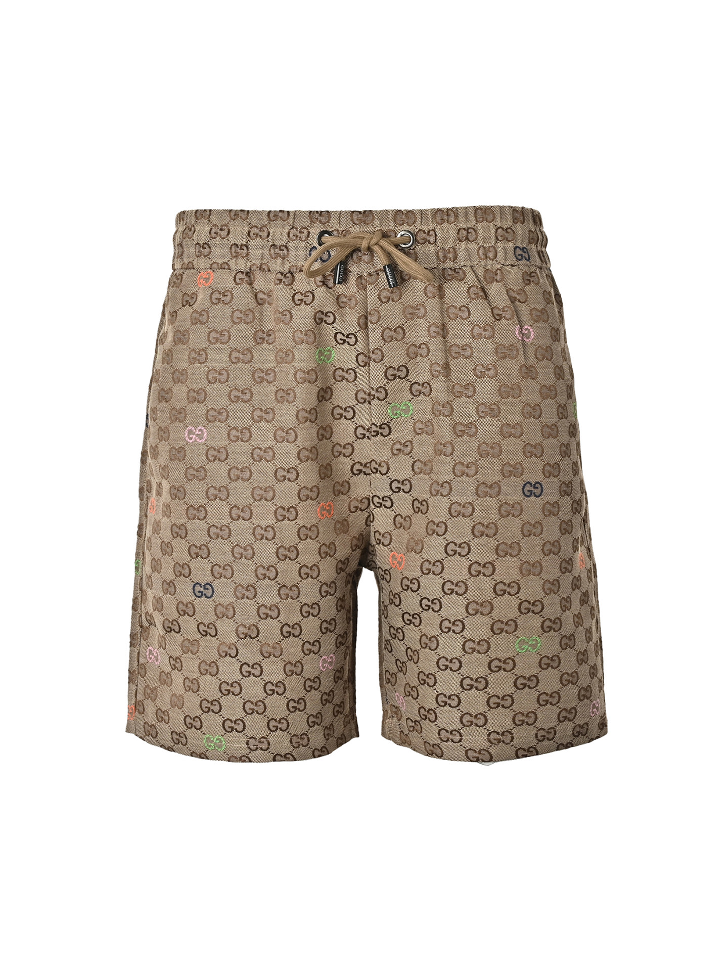 Gucci Double-G Jacquard Shorts Khaki view