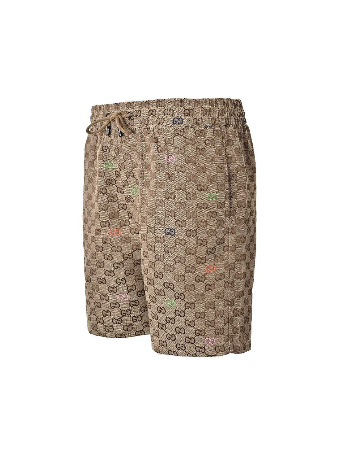 Gucci Double-G Jacquard Shorts Khaki view