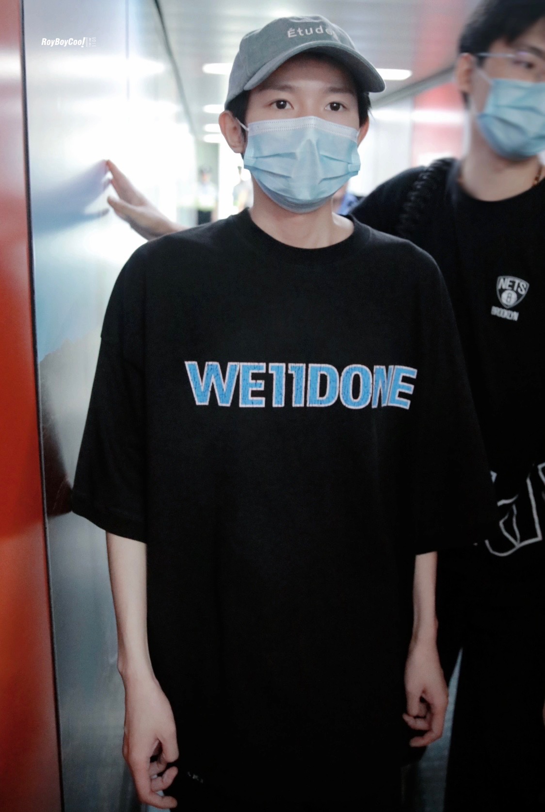 We11done Cracked Letter Print Washed Vintage Tee view