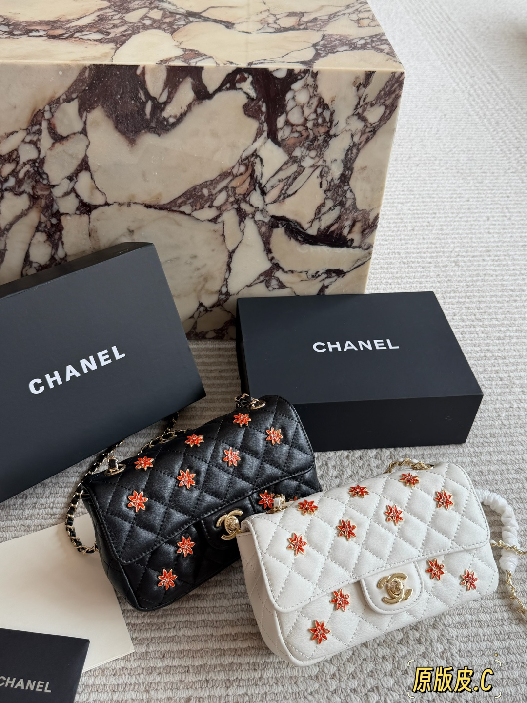 Chanel Small Floral Soft Leather Handbag view