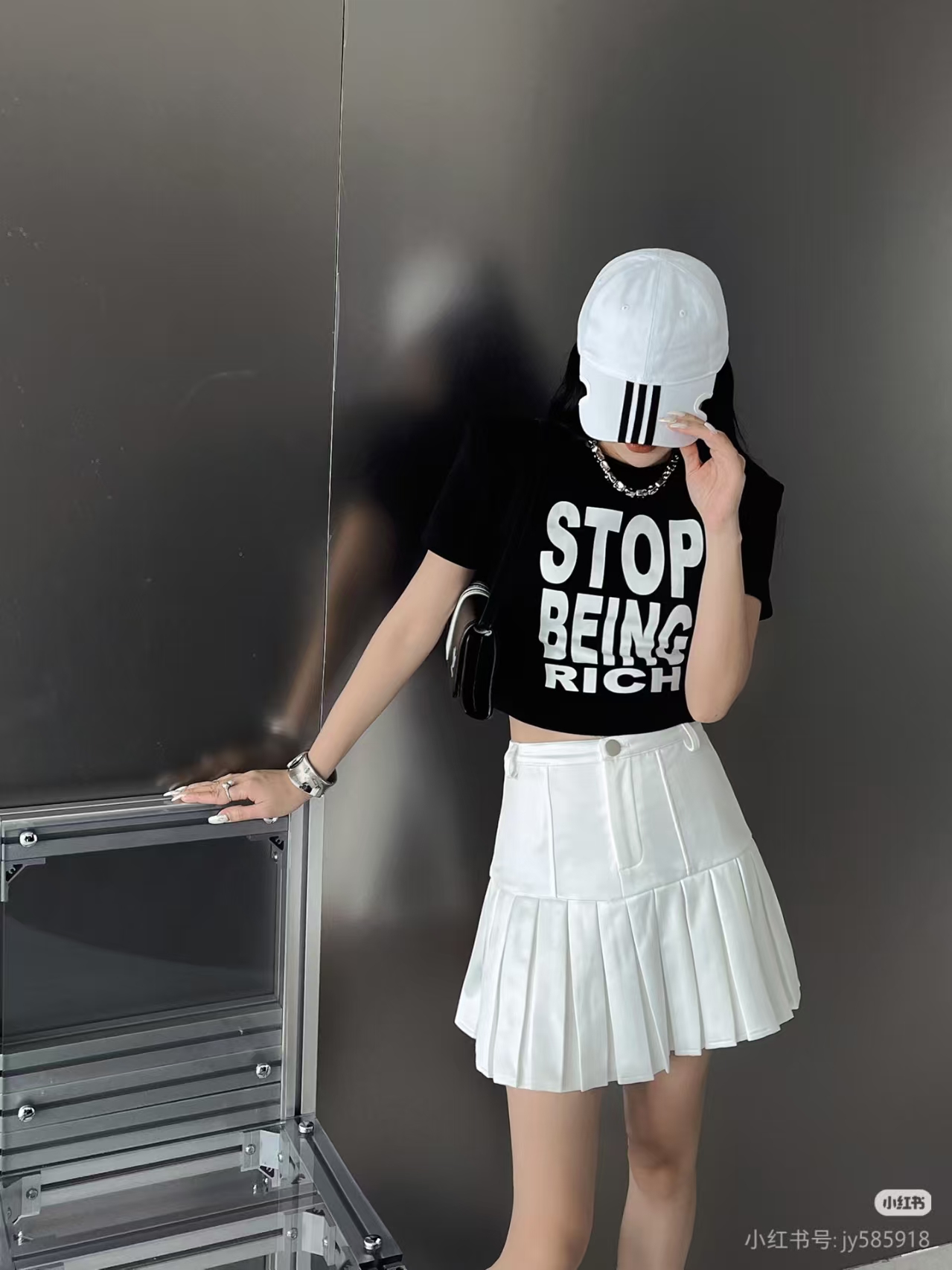 Balenciaga Logo Baseball Cap White/Black view