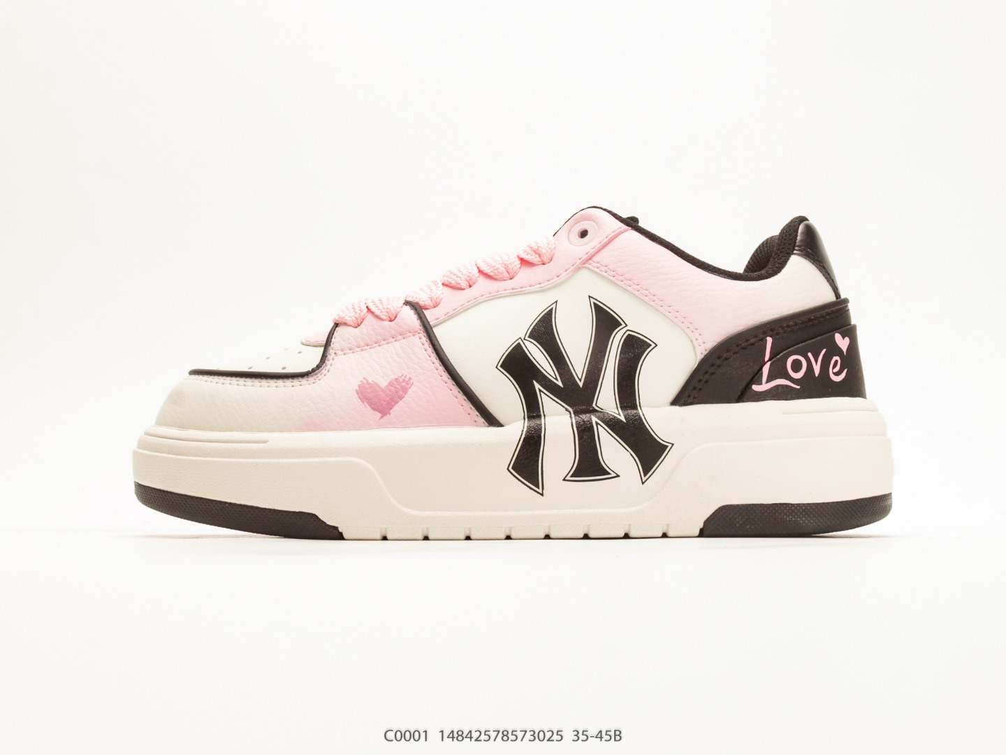MLB Chunky Liner Low Pink White