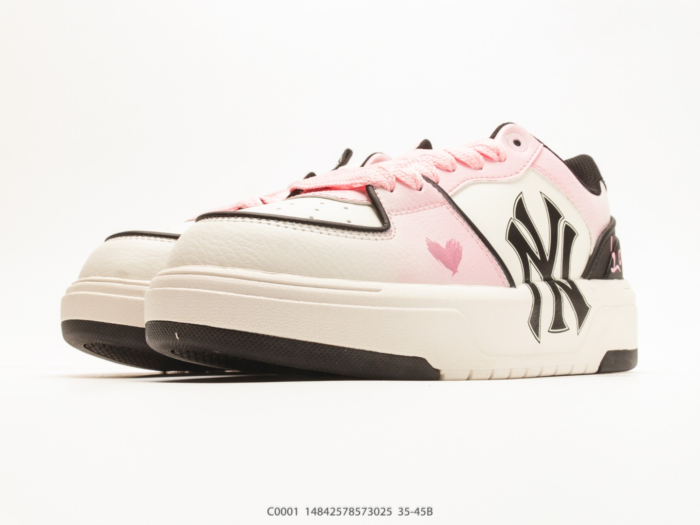 MLB Chunky Liner Low Pink White view