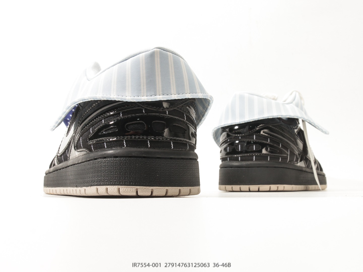 Nike Jordan 1 Low Black White Navy view