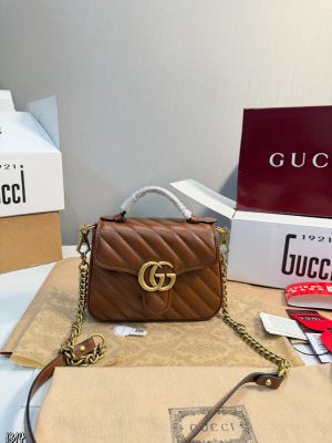 Gucci GG Marmont Small Messenger Bag Caramel