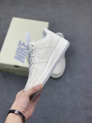 Nike Air Force 1 Low 07 Silver Grey 3M Reflective view 3