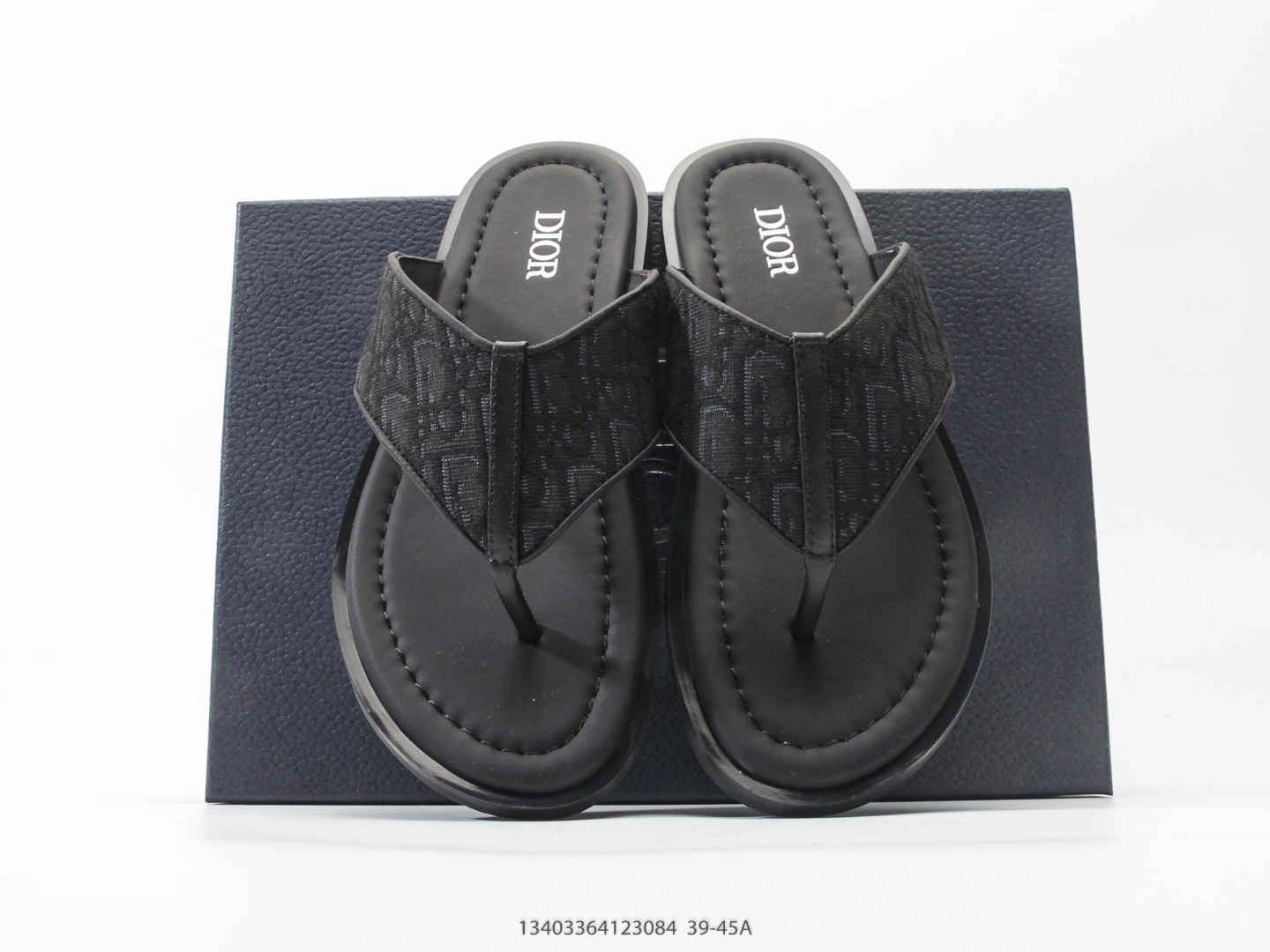 Dior H-Town Oblique Slide Sandal Black