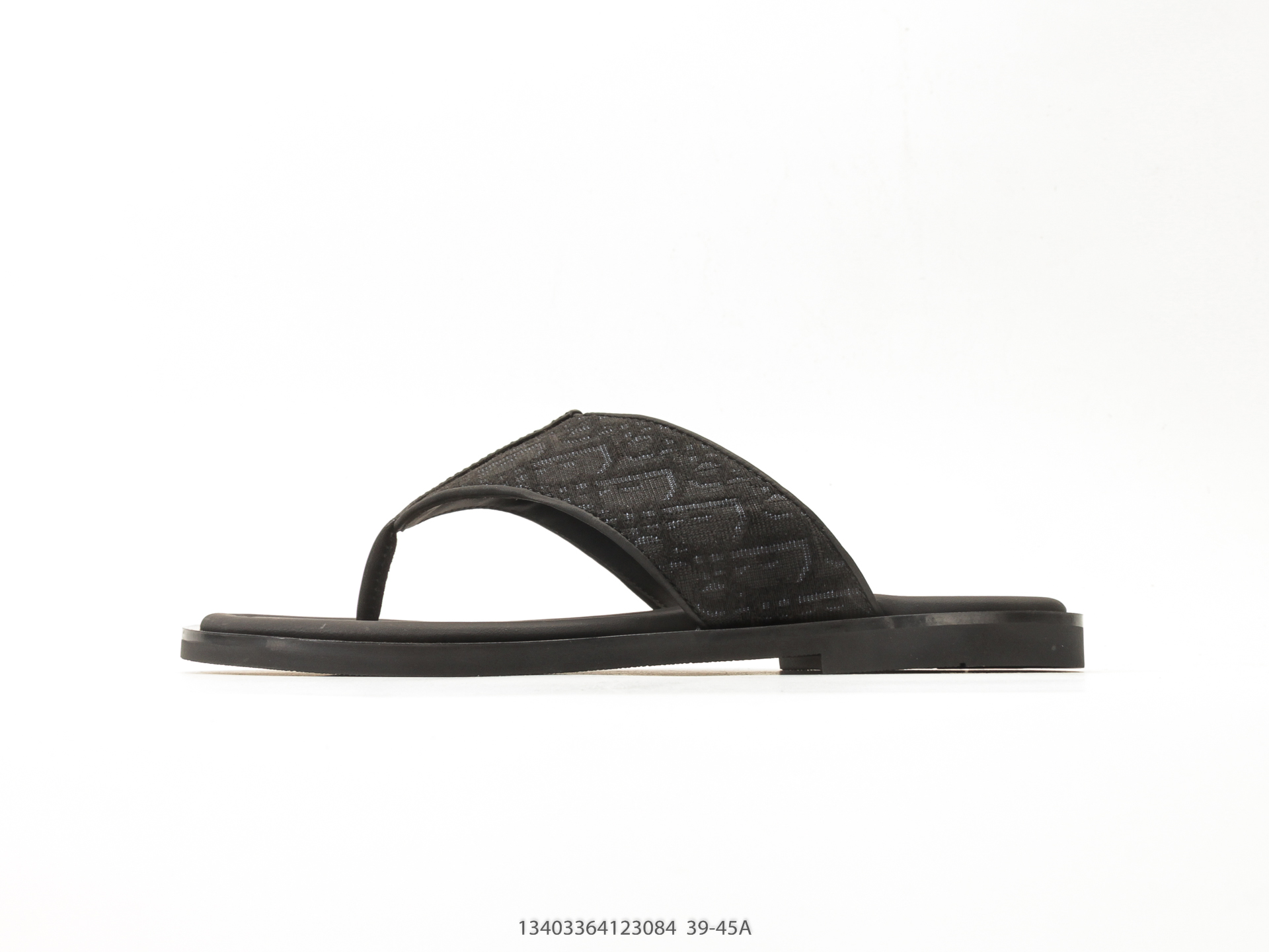 Dior H-Town Oblique Slide Sandal Black view