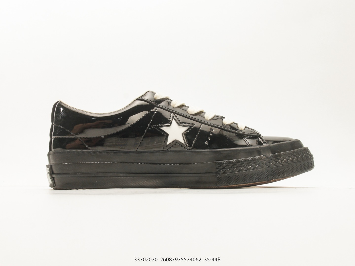 Converse One Star 95 Patent Leather White Black view