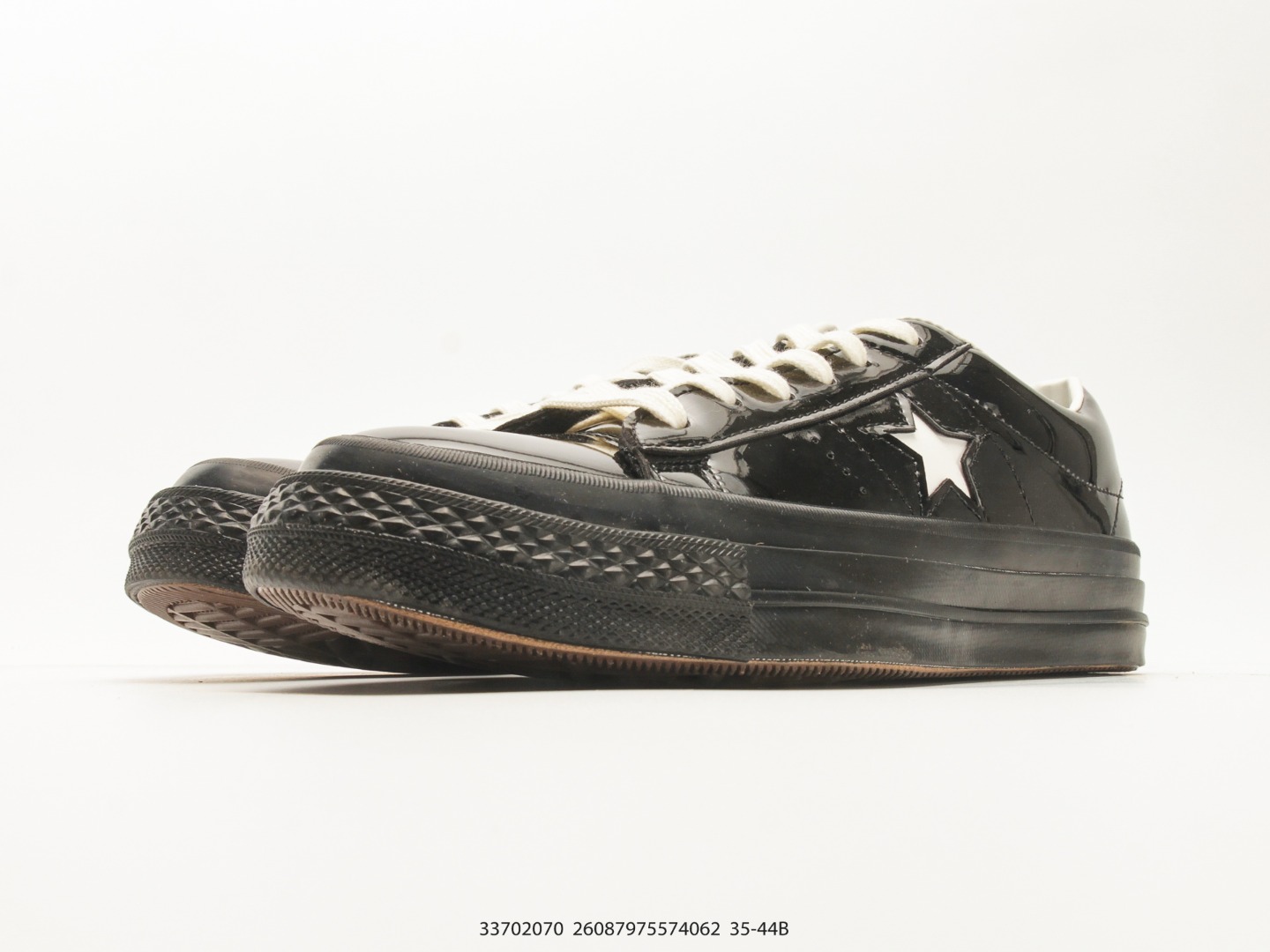 Converse One Star 95 Patent Leather White Black view