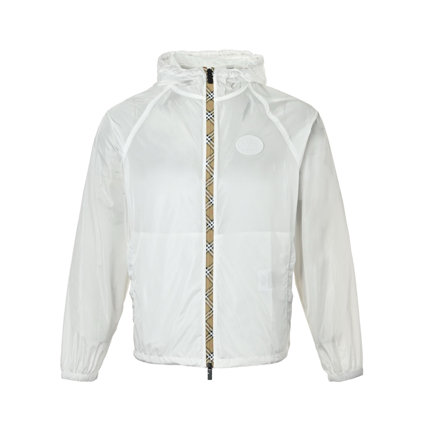 Burberry Check-Placket Silicone Badge Nylon Sun-Protection Jacket