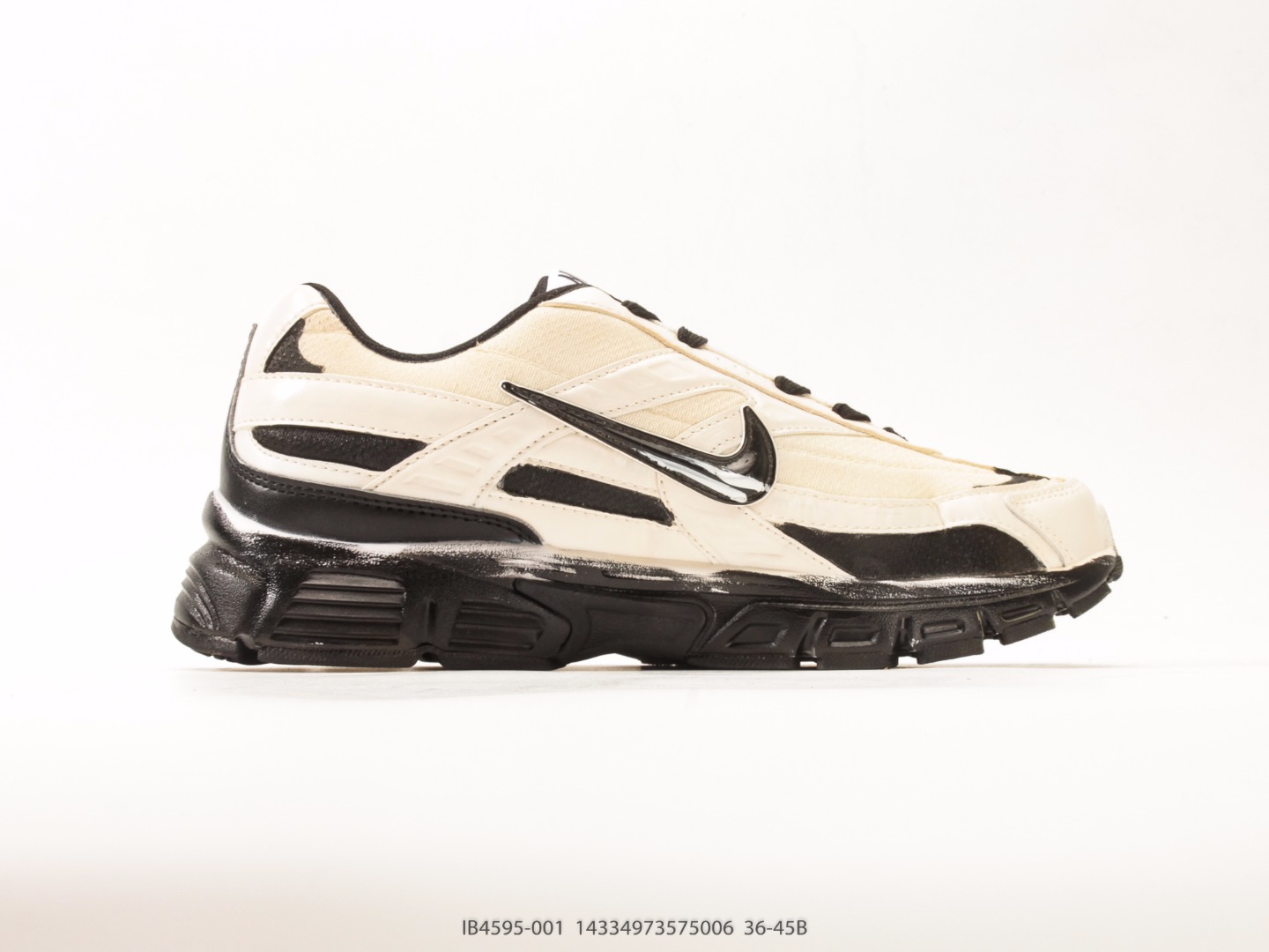 Nike Initiator Retro Casual Running Shoe Cream Black IB4595-001 view