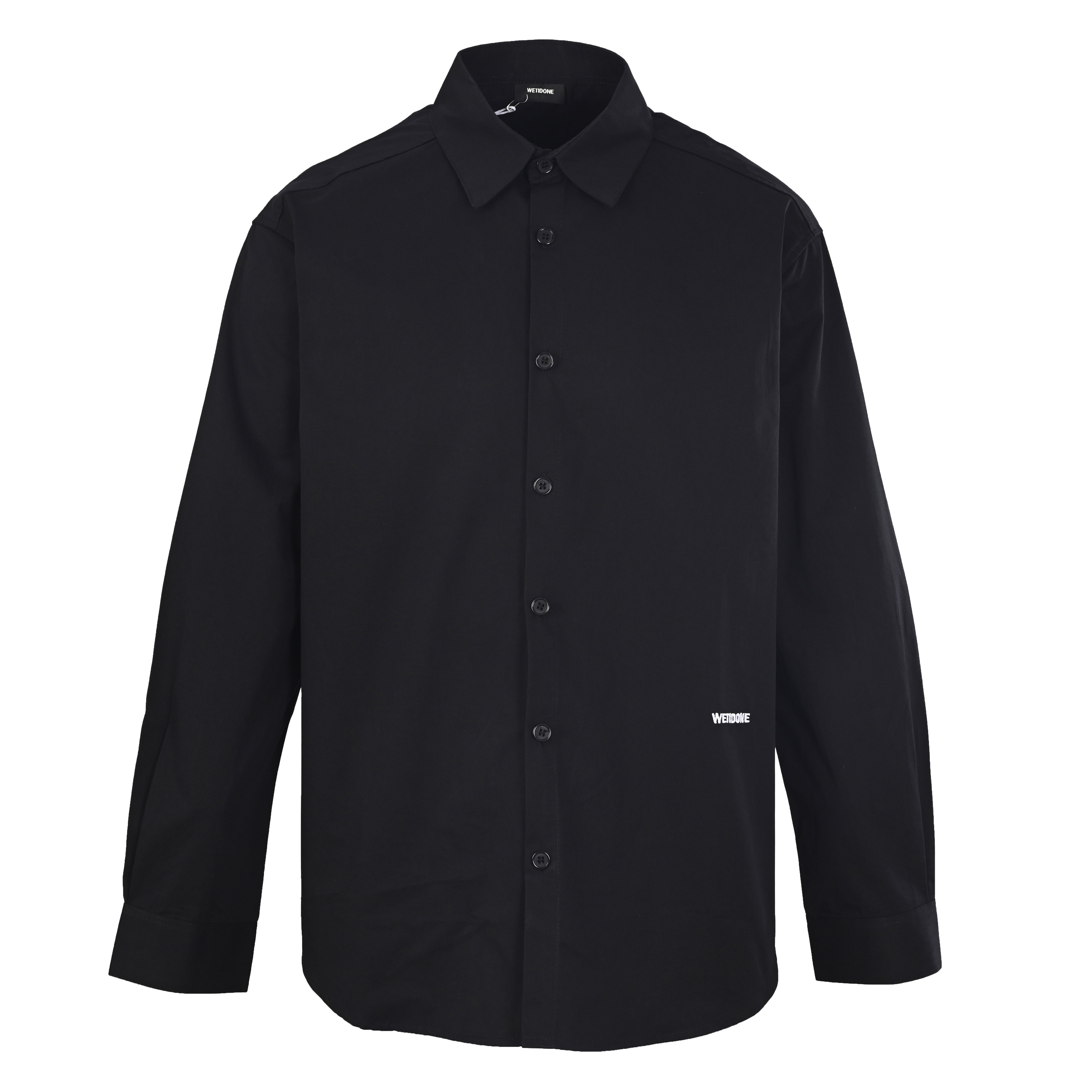 WE11DONE Logo Embroidered Long Sleeve Shirt
