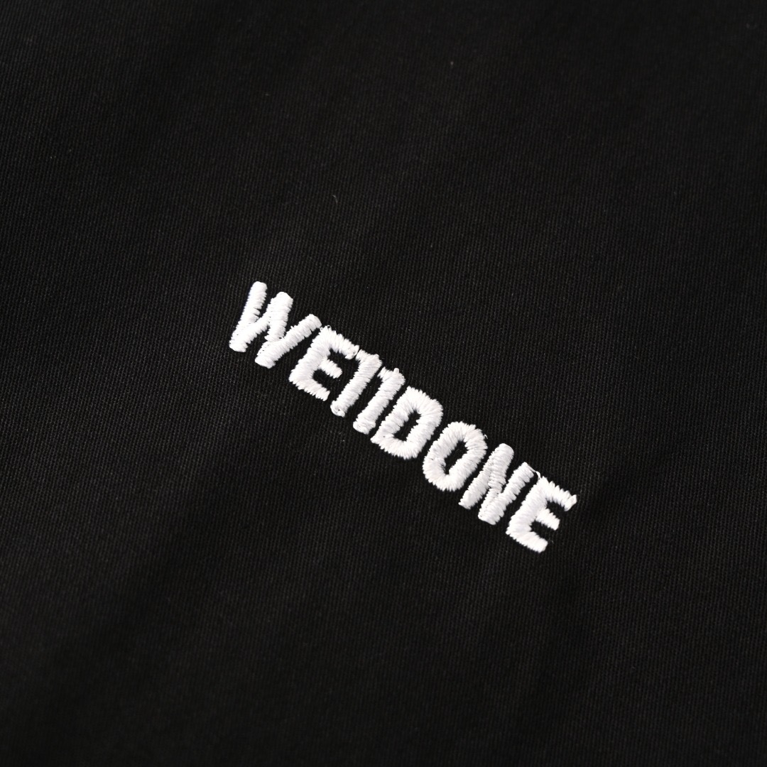 WE11DONE Logo Embroidered Long Sleeve Shirt view