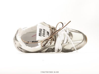 MiuMiu x New Balance 530 SL Caramel Brown Distressed view 3