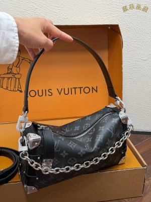 Louis Vuitton Side Trunk East West Silver Hardware view 5