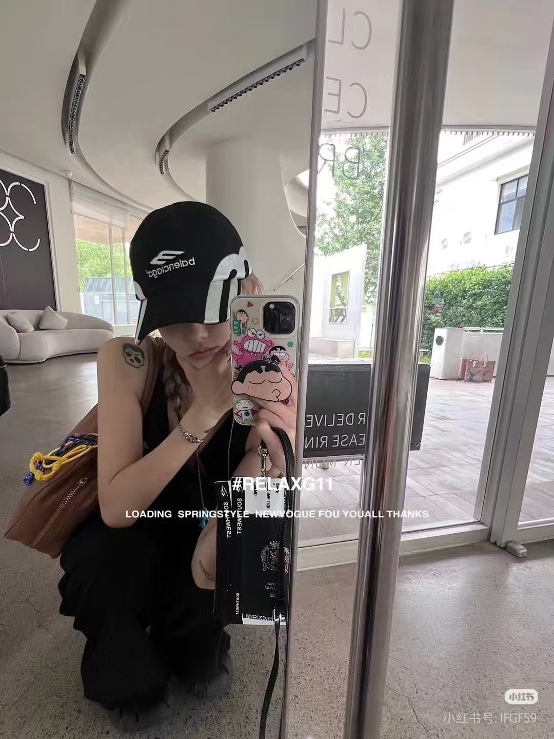 Balenciaga BLCG 2026 3B Logo Black-White Double-Stripe Soft Baseball Cap view