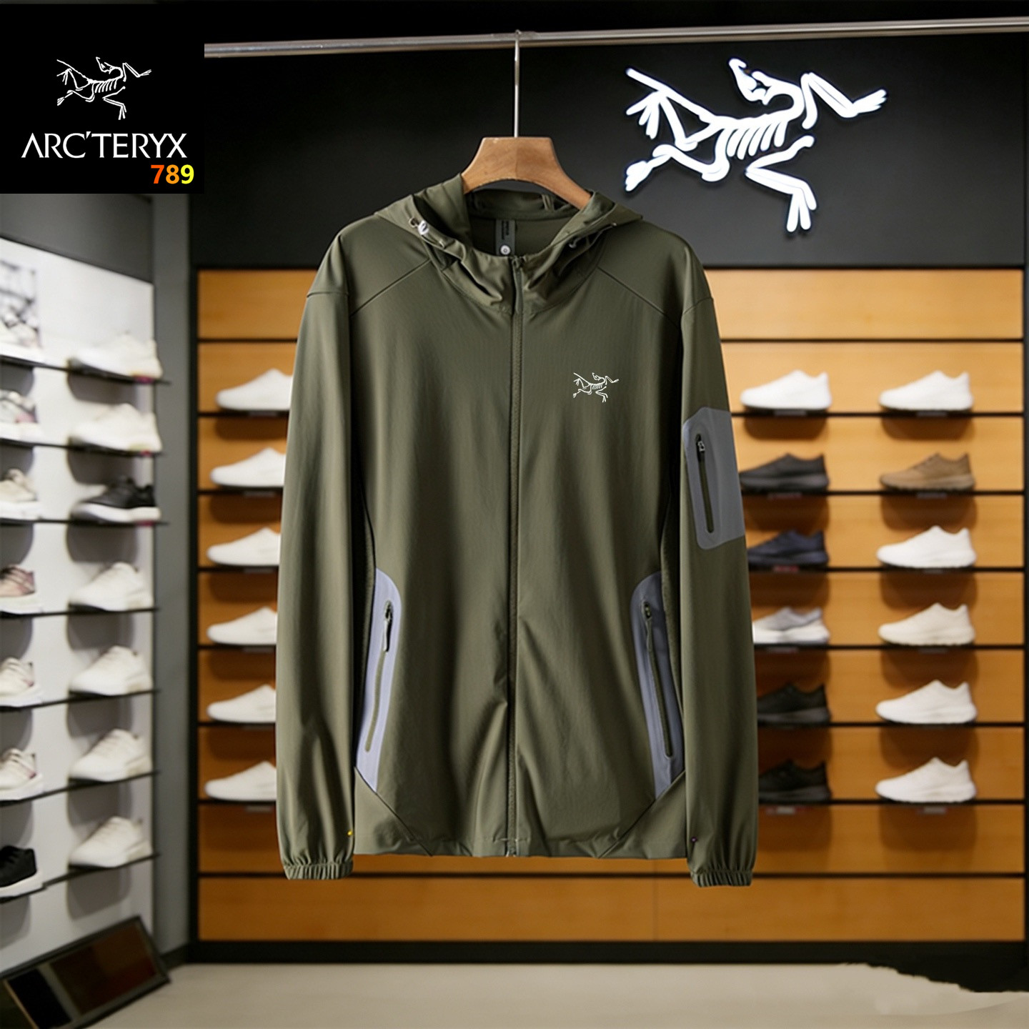 Arc'teryx 2026 Hooded Outdoor Sun-Protection Jacket Black / Grey / Olive