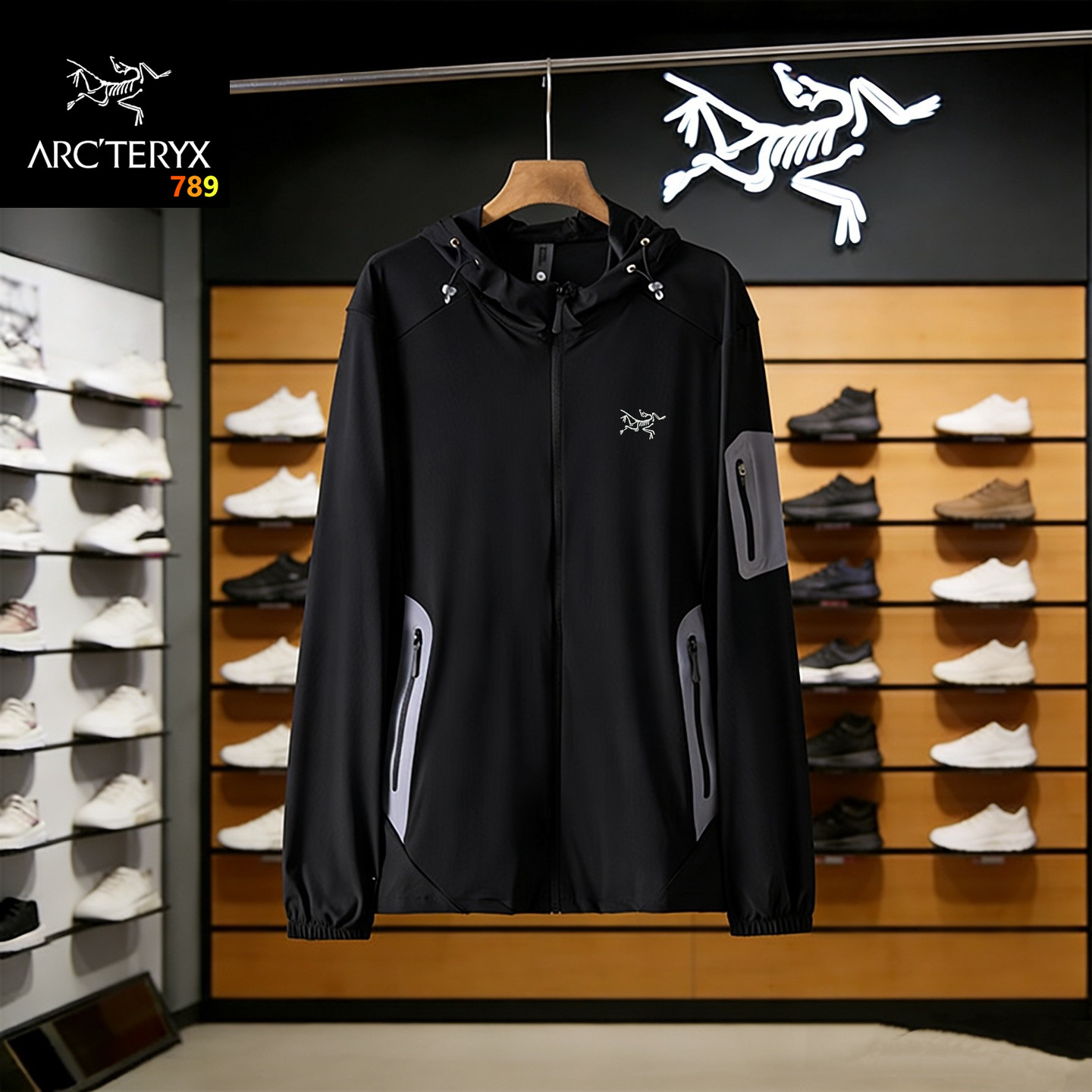 Arc'teryx 2026 Hooded Outdoor Sun-Protection Jacket Black / Grey / Olive view