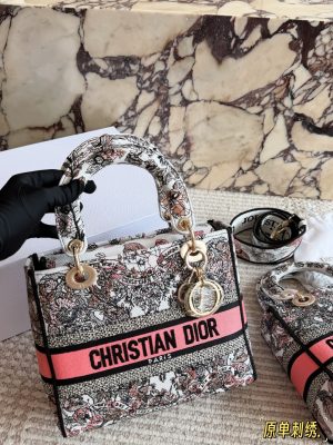 Dior Book Tote Bag Embroidered Canvas view 3