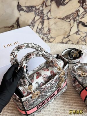 Dior Book Tote Bag Embroidered Canvas view 4
