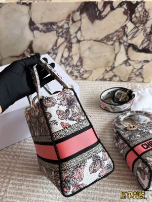 Dior Book Tote Bag Embroidered Canvas view 5